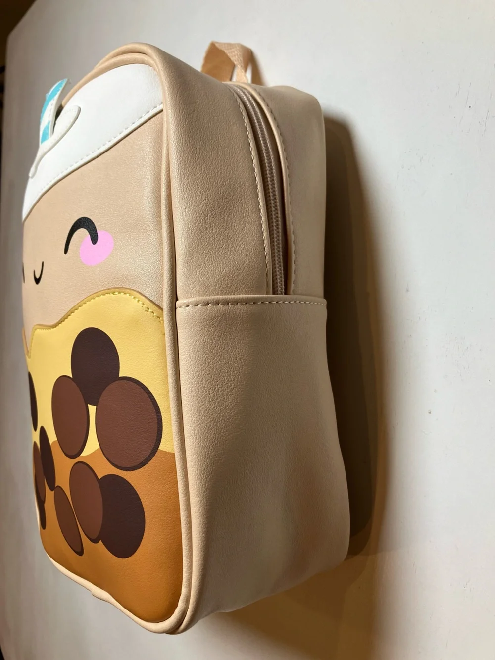Cute Boba Drink Backpack with Happy Face
